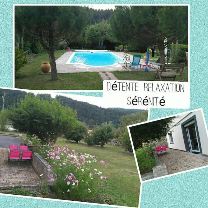 Gite "Le Temps D'Une Pause" Terrasse Et Piscine Coubon Luaran gambar